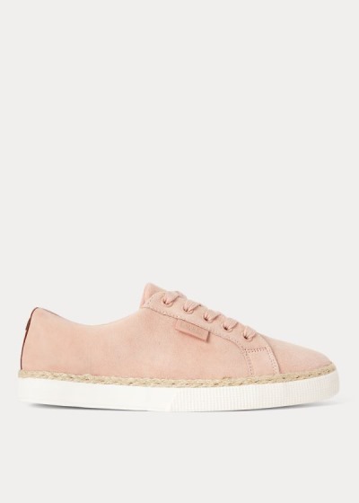 Zapatillas Ralph Lauren Mujer Rosas / Beige - Jaycee Suede - IVKBT4830